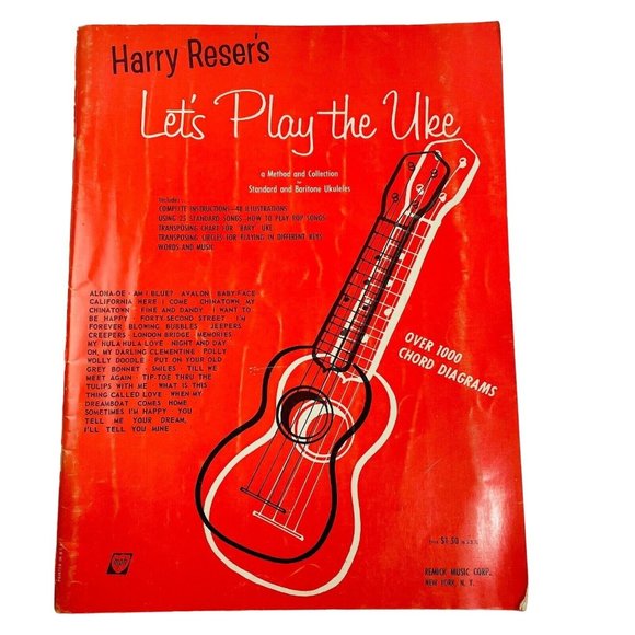 Ukulele Music Method Lets Play the Uke by Harry Reser Book u 1959 - Picture 1 of 6